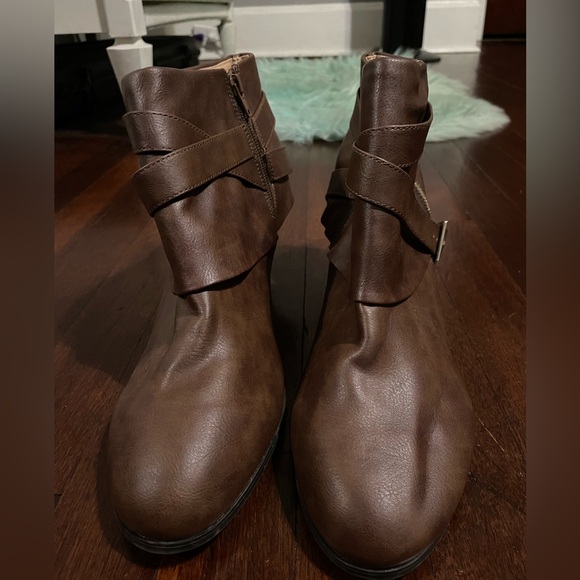 Dark brown women’s ankle boots size 12 - Picture 5 of 10